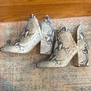Steve Madden snakeskin booties